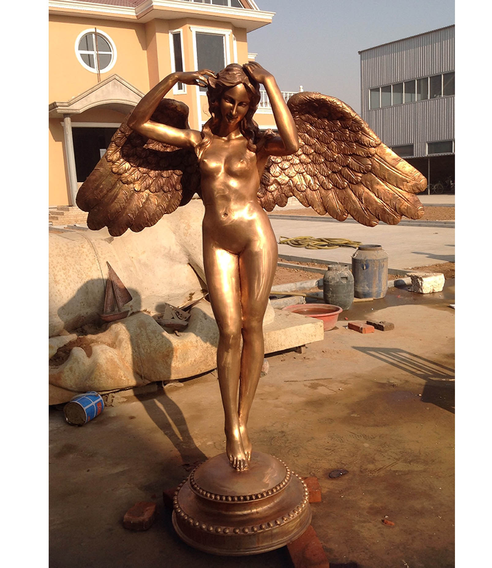 European-style angel figure sculpture
