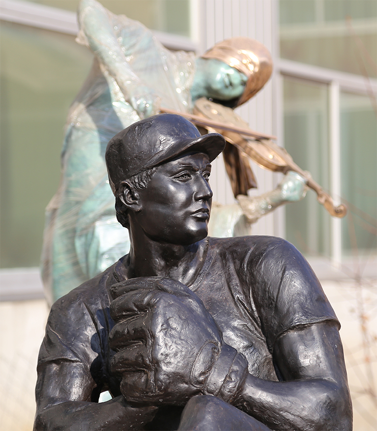 Baseball Player Statue