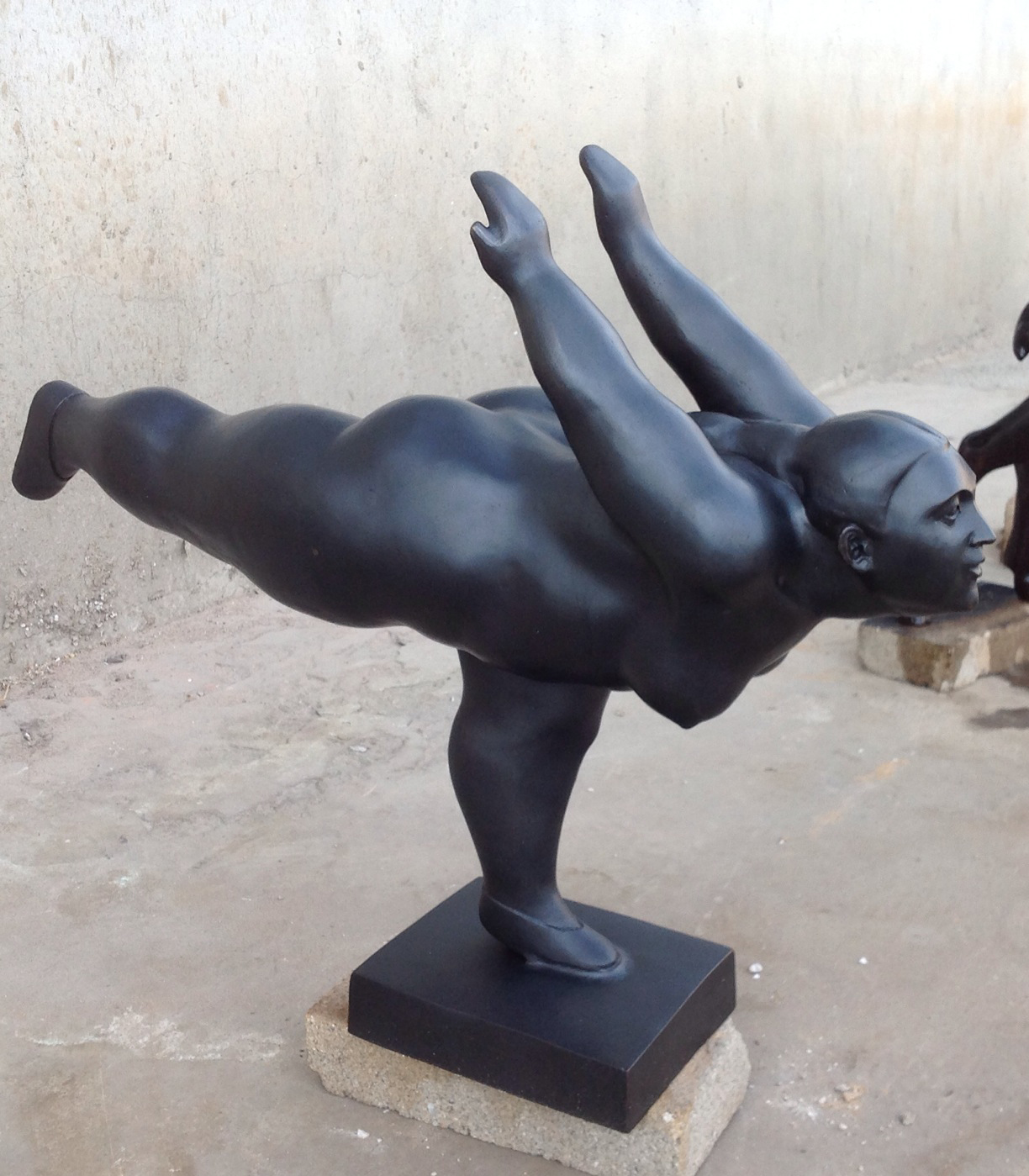 Fat Lady Yoga Statue